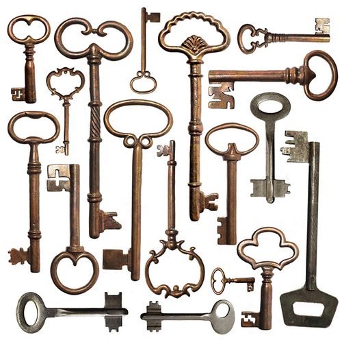 复古怀旧欧式铜钥匙素材大全高清图片